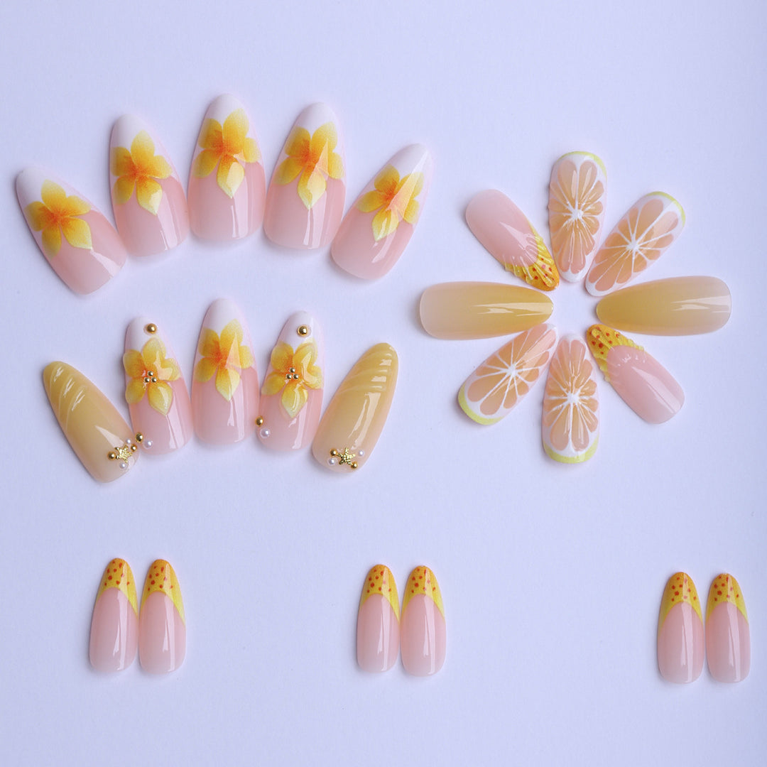 Artificial nails with playful fruit design Kalsten