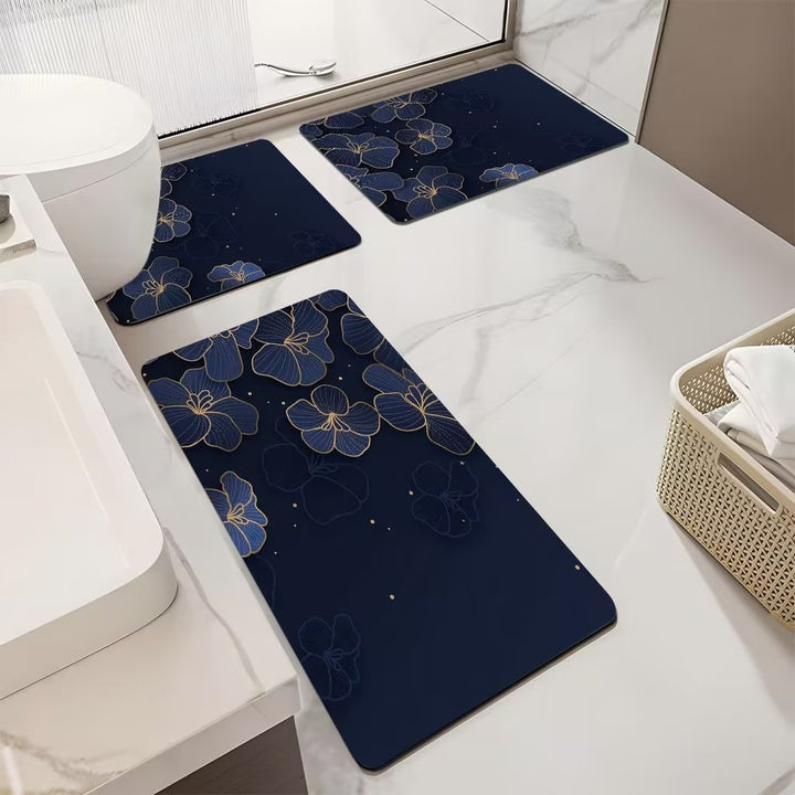 Luxurious Marble Pattern Bath Mat Set Kalsten