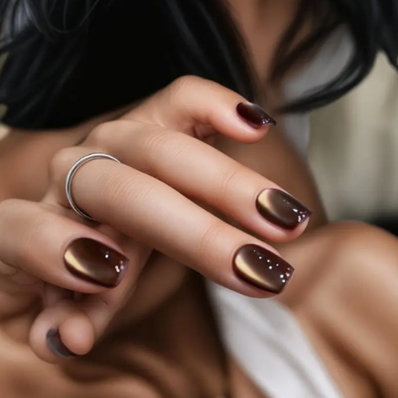 Artistic Press-On Nail Set with Celestial Design Kalsten