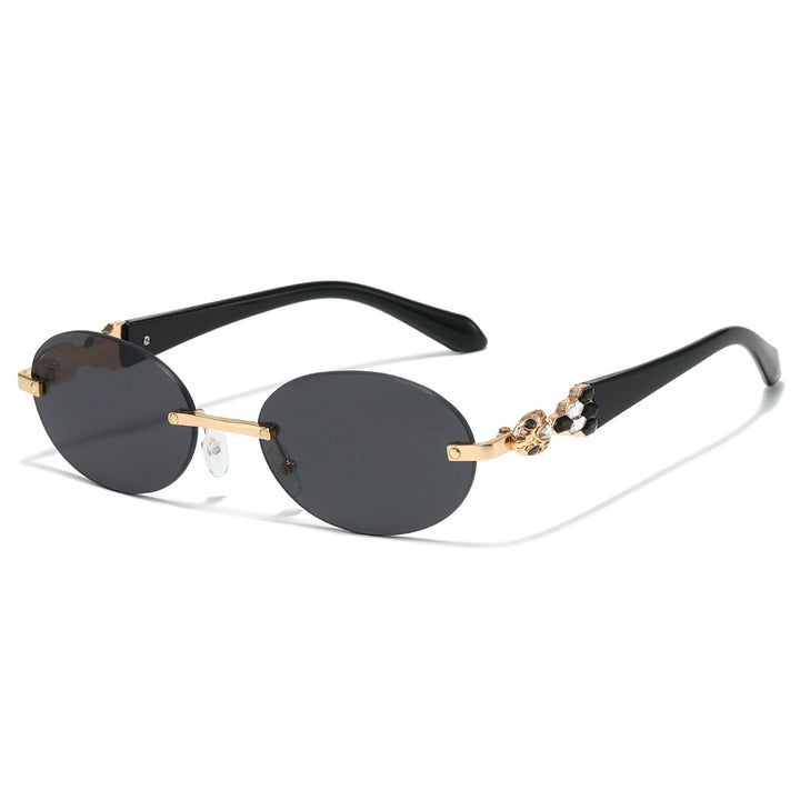 Fashion-Forward Decorative Oval Sunglasses Kalsten