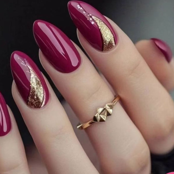 Elegant Stiletto Press-On Nail Art Kalsten