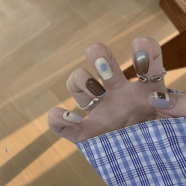 Artistic Multi-Textured Acrylic Nail Art Kalsten