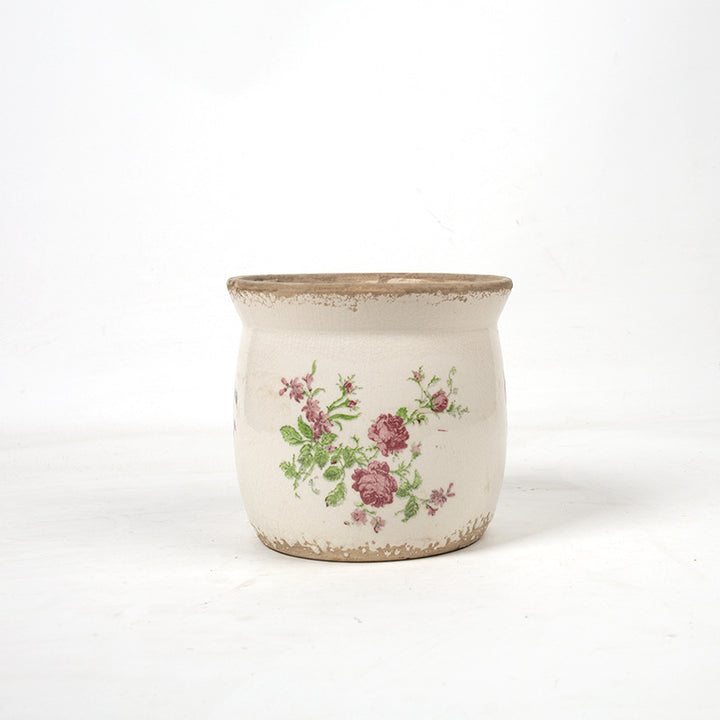 Decorative ceramic plant container with artistic design Kalsten