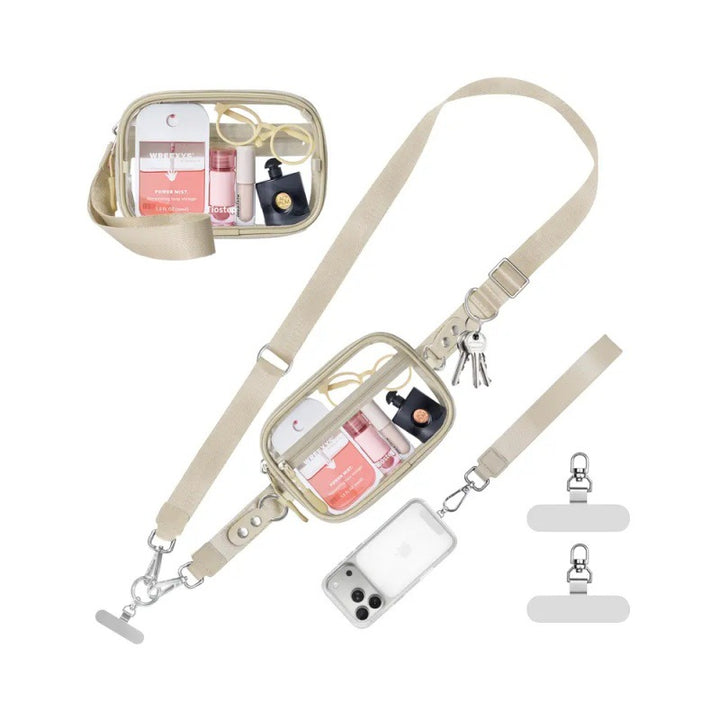 Compact shoulder bag with transparent card pocket Kalsten