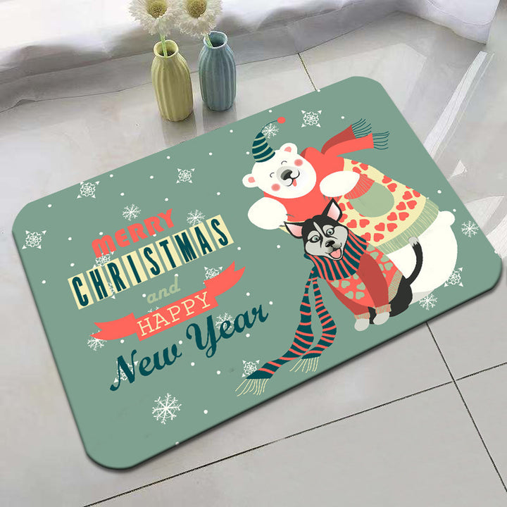 Festive Holiday-Themed Bath Mat Kalsten