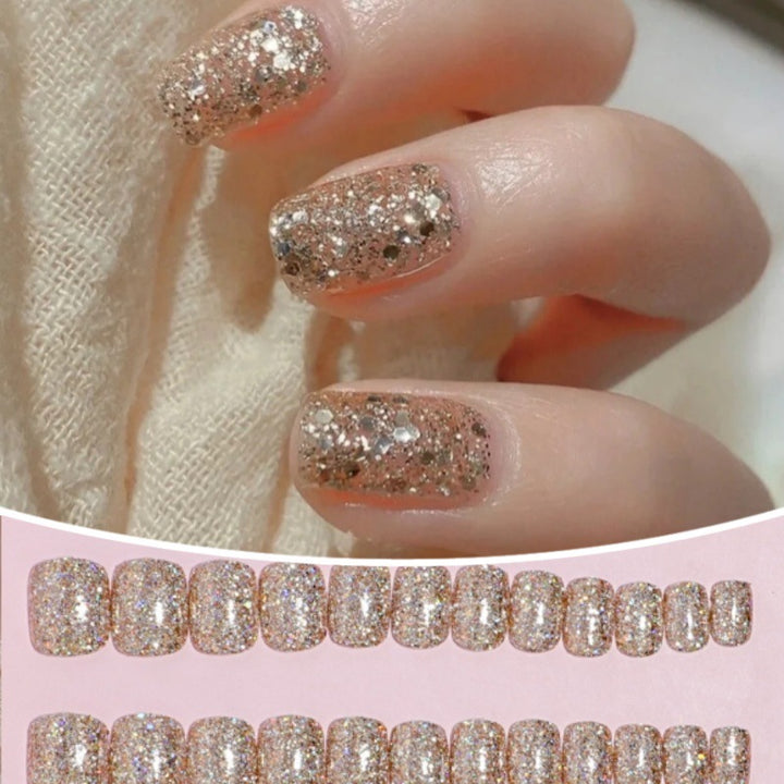 DIY Glitter Effect Press-On Nail Set Kalsten