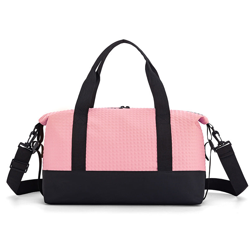 Textured Fabric Travel Duffle Bag Kalsten