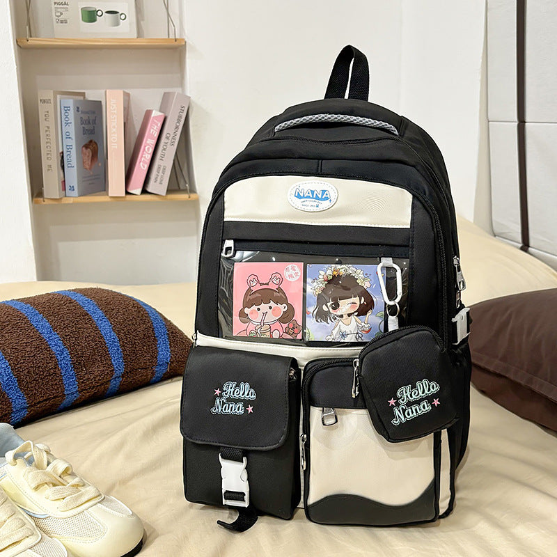 Cartoon Character Print Backpack
