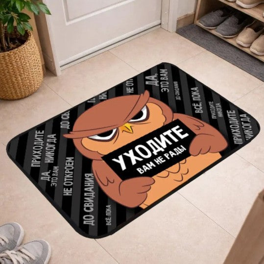 Cartoon Cat Theme Welcome Mat