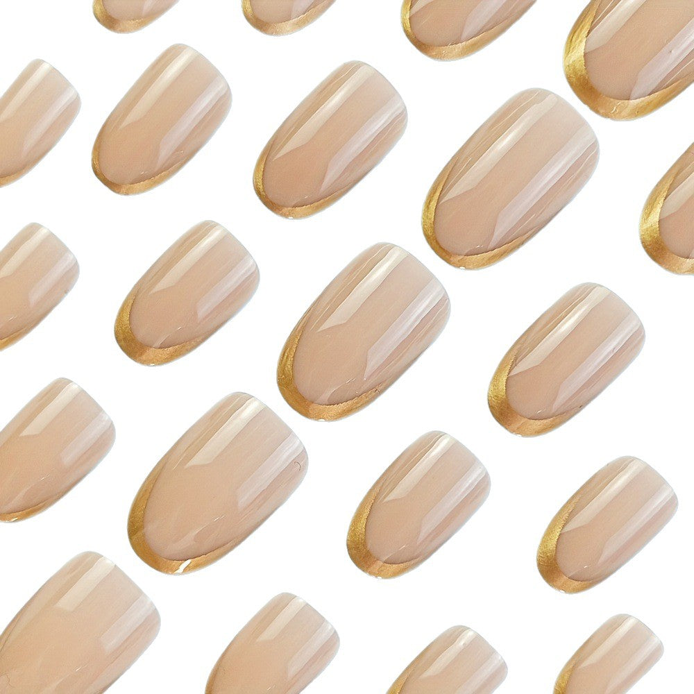 Artificial nails with elegant gold French tip Kalsten
