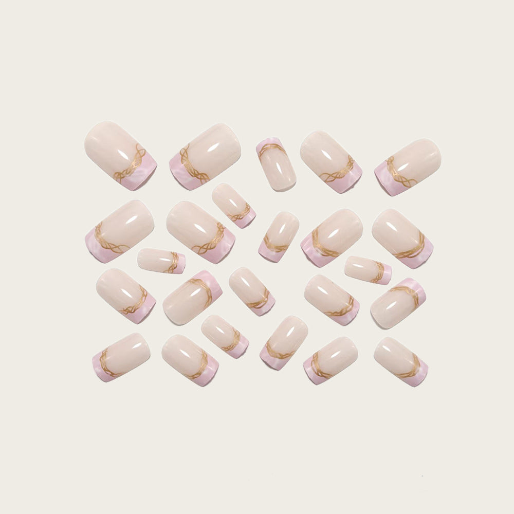 Elegant artificial nails with gold accents Kalsten