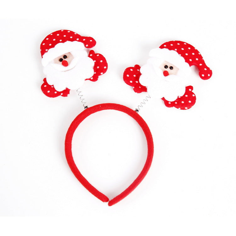 Festive Christmas headband with fun Santa figures