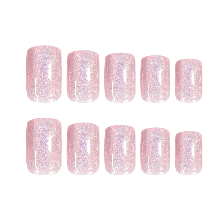 Elegant Nail Art with Glitter and Ombre Effect Kalsten
