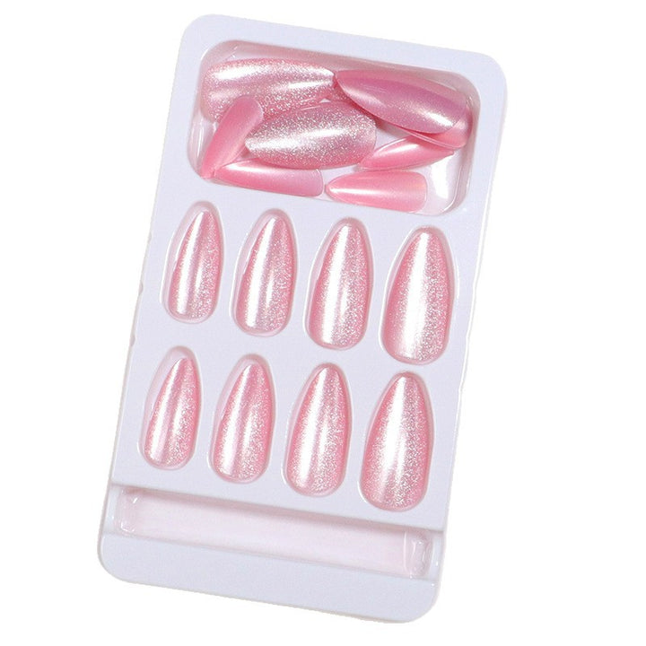 Sparkling Glittery Almond-Shaped Press-On Nails Kalsten