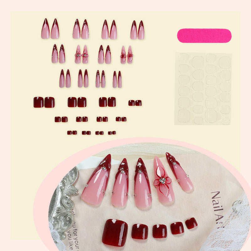 Elegant Decorative Press-On Nail Set kalsten 1788496206