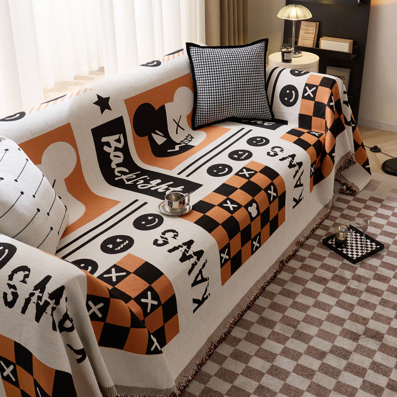 Playful Graphic Art Sofa Throw Blanket