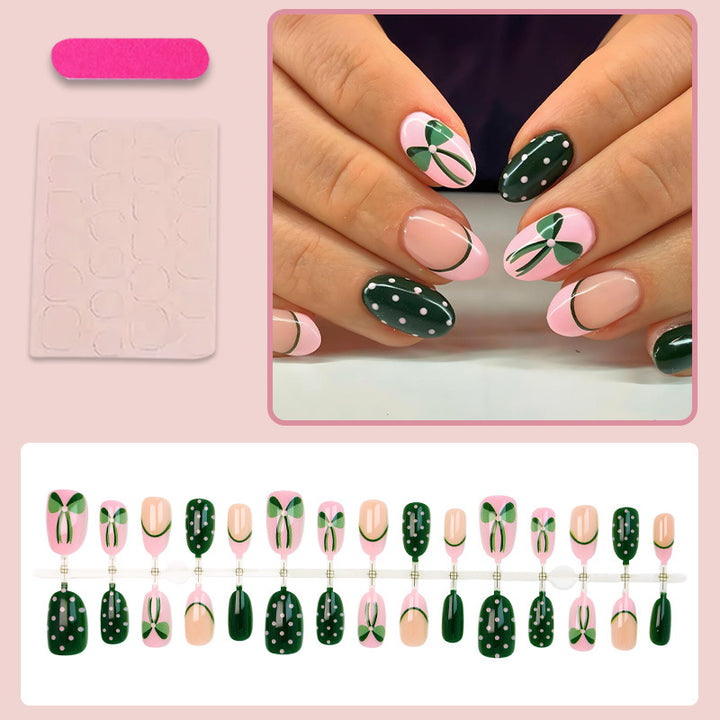 Art nail set with floral accents and playful designs Kalsten