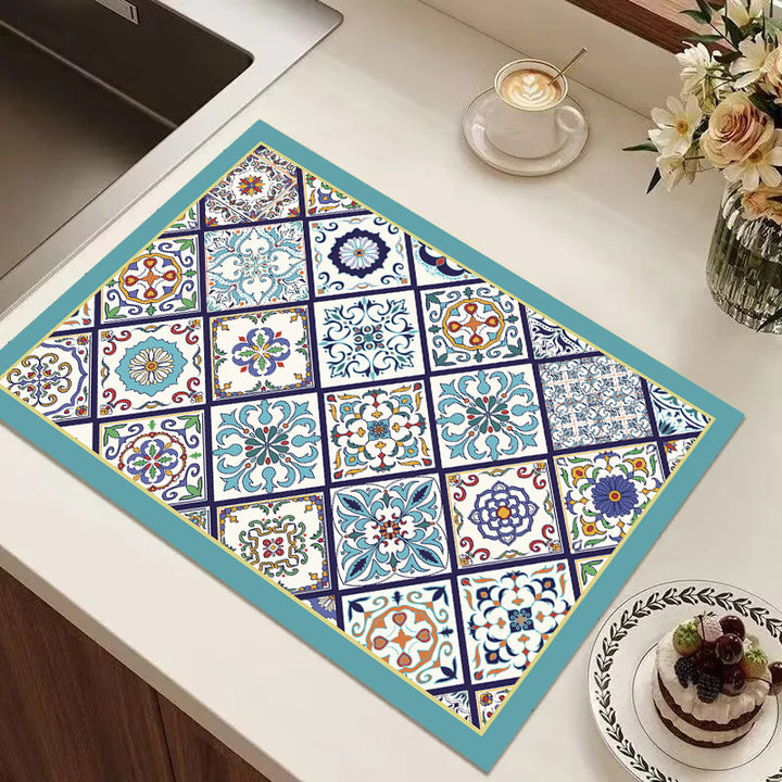 Playful Textured Kitchen Mat Kalsten