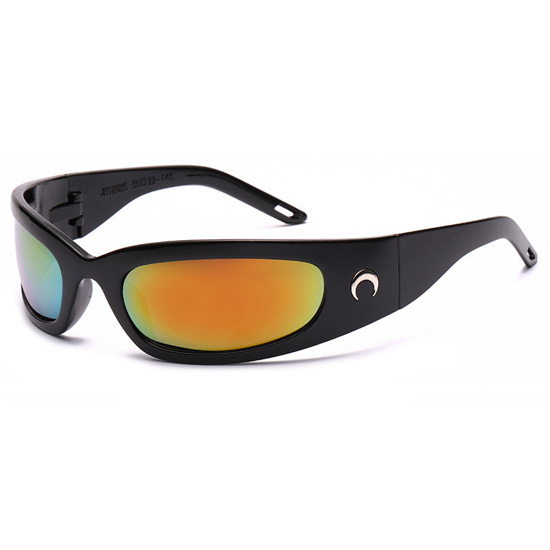 Sleek Transparent Shield Sunglasses