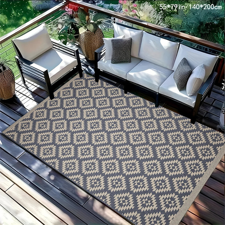 Outdoor Checkerboard Area Rug