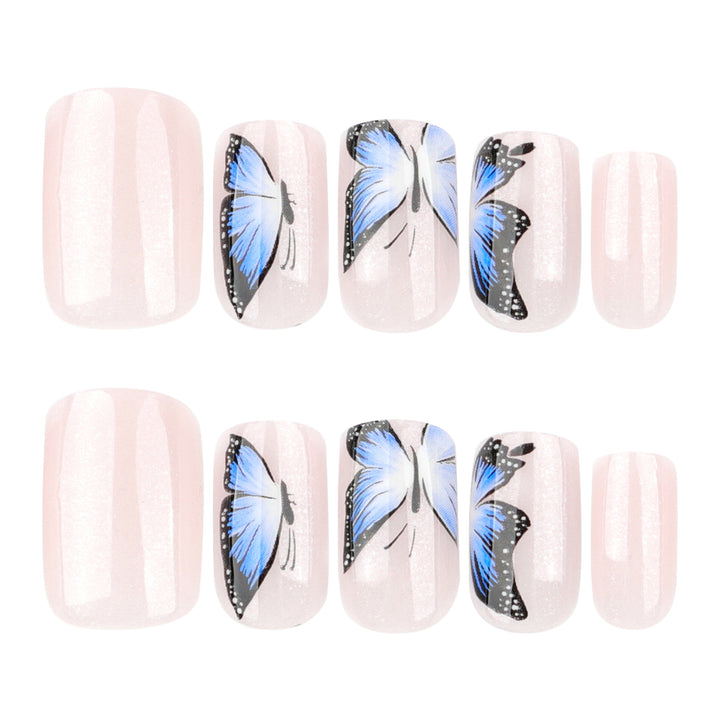 Artificial Nail Art with Butterfly Design Kalsten