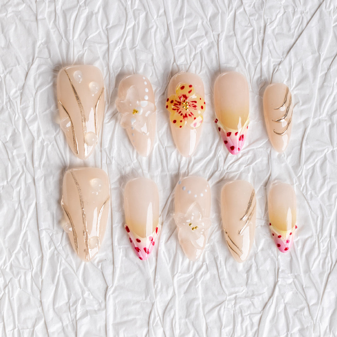 Floral Artistry Press-On Nails