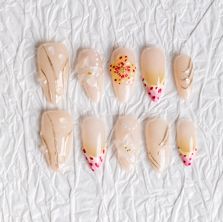Floral Artistry Press-On Nails