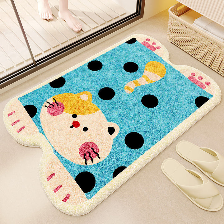 Cartoon Dog-Shaped Bath Mat