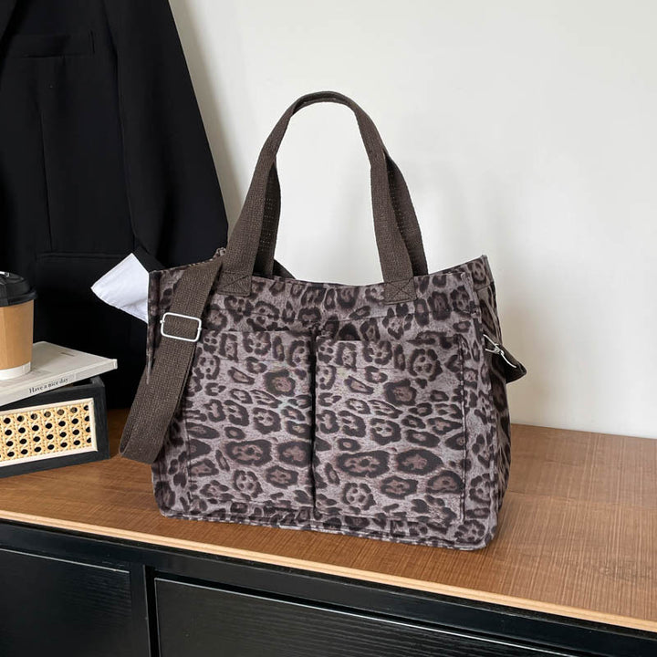 WoChic Leopard Print Utility Tote Bag Kalsten