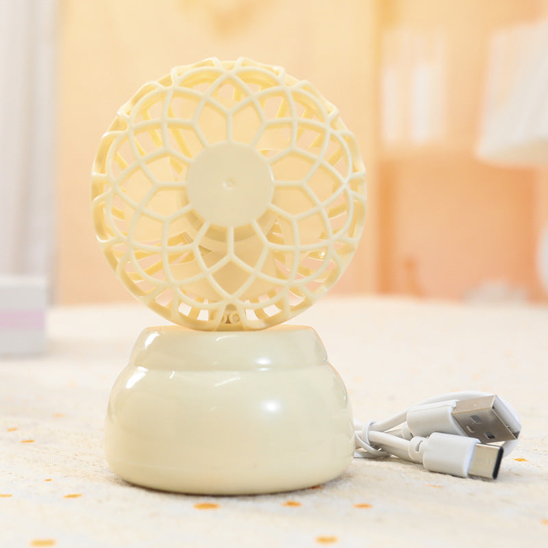 Women Portable USB Mini Fan in Stylish Plant Design Kalsten