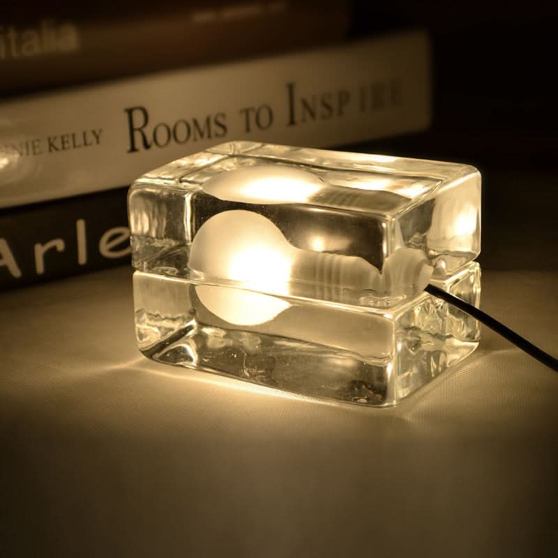 Noxord | Glass Block Table Lamp with G9 Socket