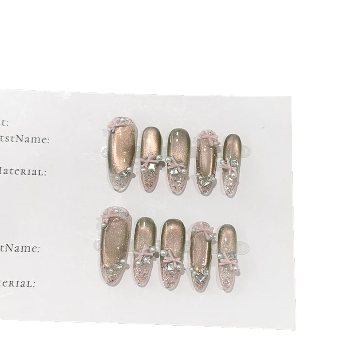 Decorative Glitter Press-On Nail Set