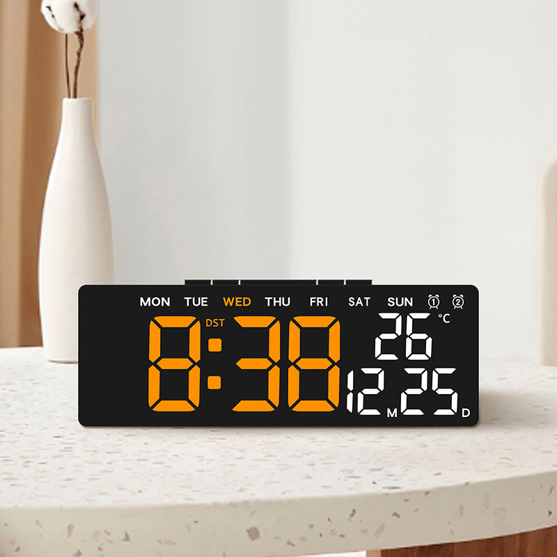 Digital weather alarm clock with large LED display and temperature display Kalsten