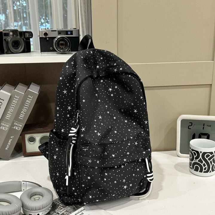 Star-Printed Casual Backpack