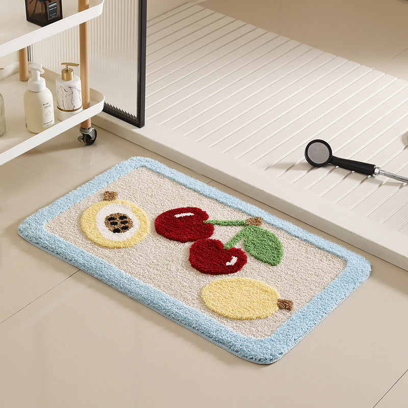 Decorative Fruit-Themed Bath Mat Kalsten