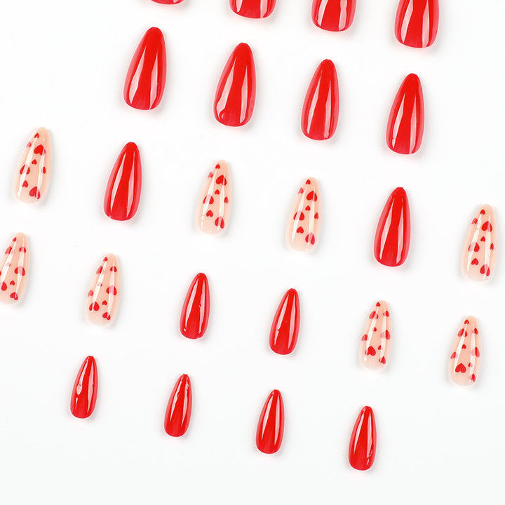 Artificial nails with heart design Kalsten
