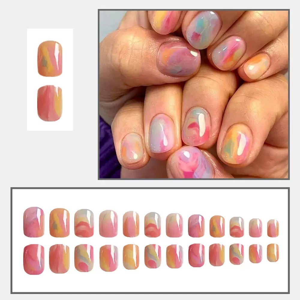 Nail set with marble pattern Kalsten