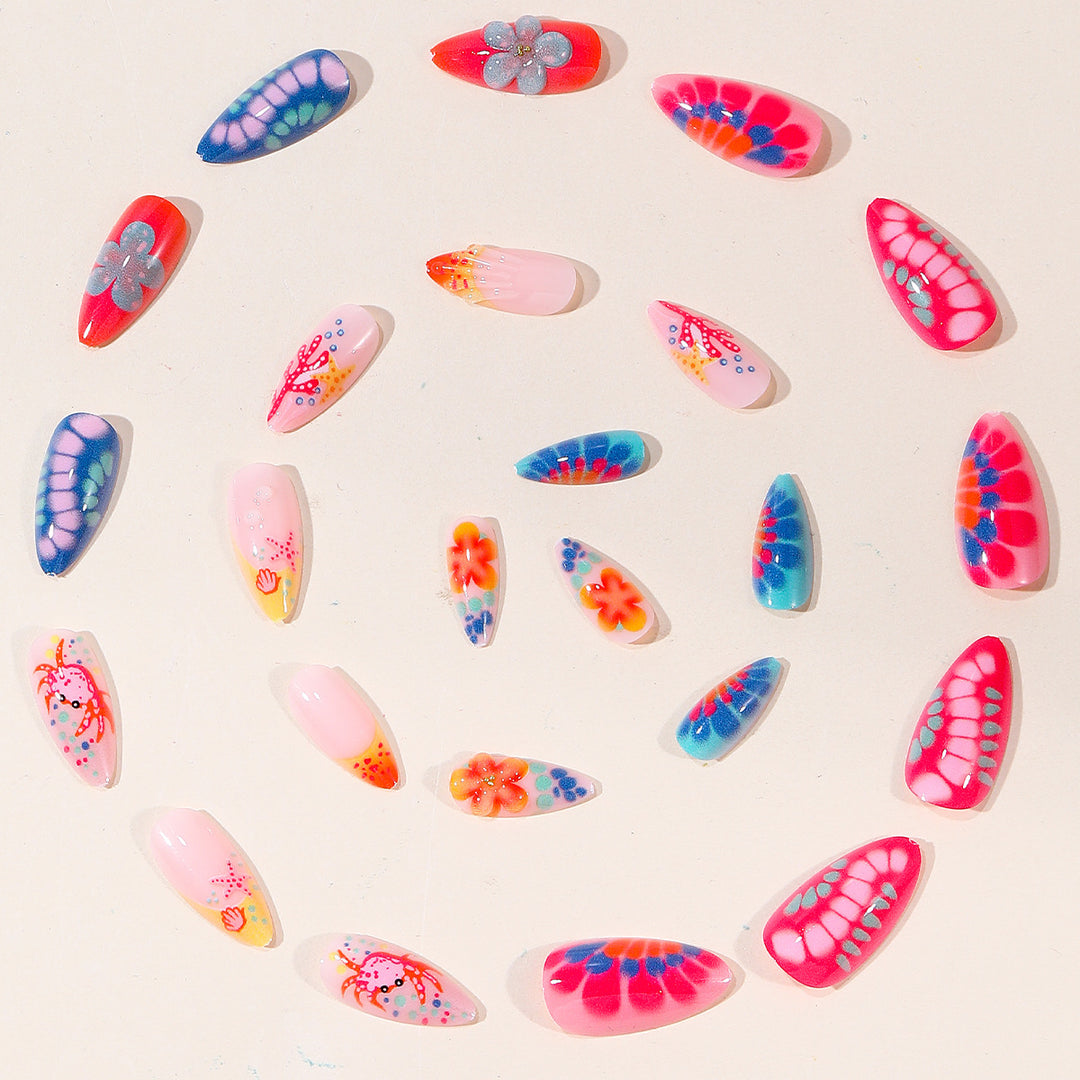 Colorful Artistic 3D Nail Art Extensions Kalsten