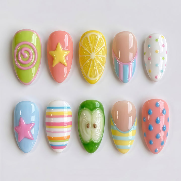 Colorful Nail Art Kalsten