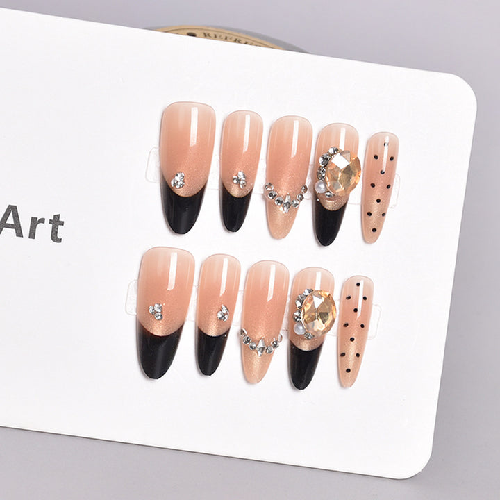 Glamorous Heart-Themed Press-On Nail Set Kalsten