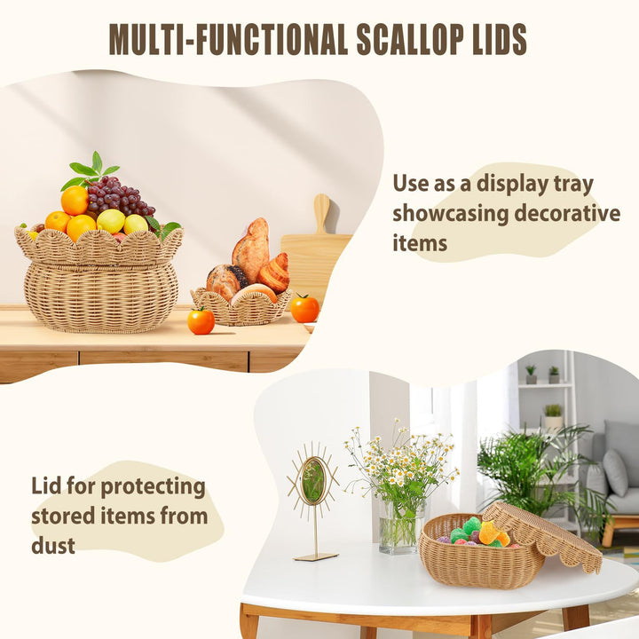 Ornate decoration basket made from natural materials Kalsten