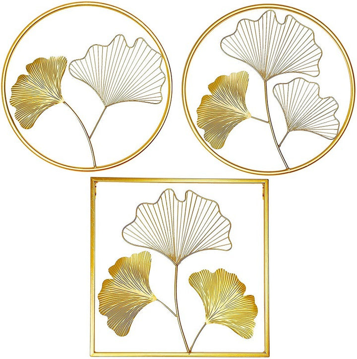 Elegant Leaf-Inspired Metal Wall Art Kalsten