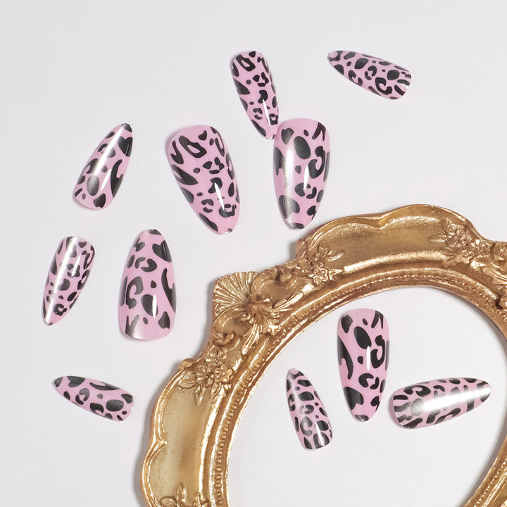 Artistic Leopard Print Press-On Nails Kalsten