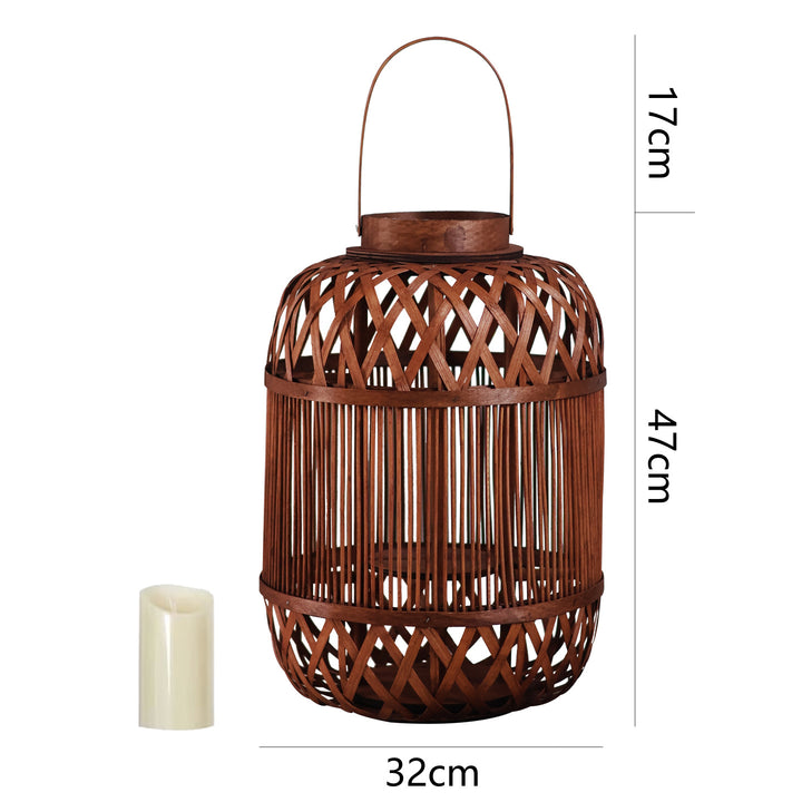 Stylish Handcrafted Rattan Lantern Kalsten