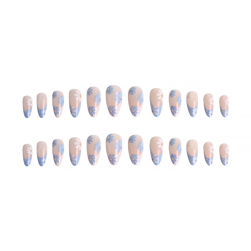Artistic acrylic nails with flower design Kalsten