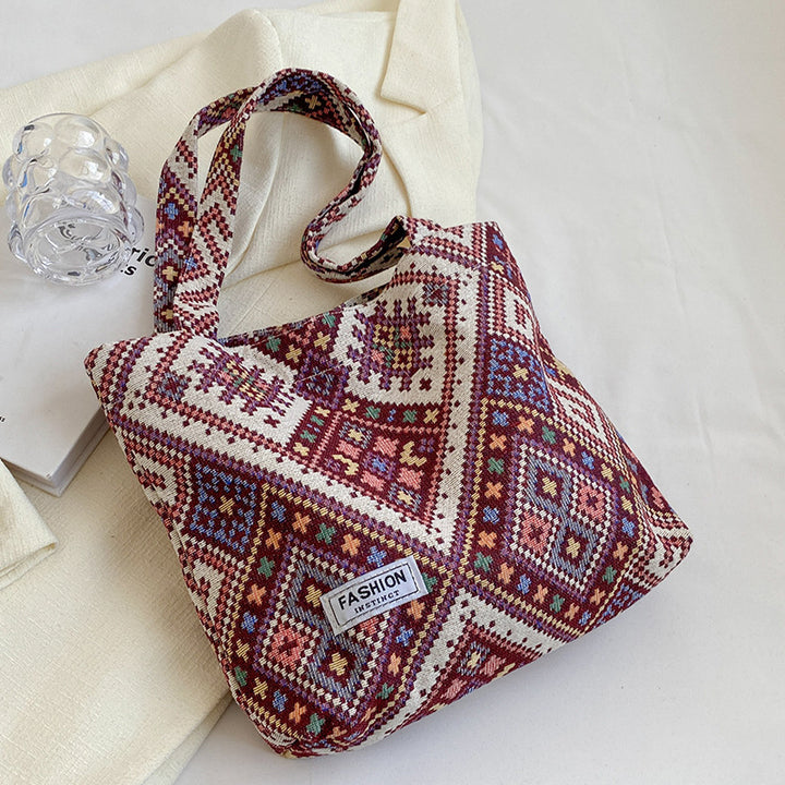 Artistic Ethnic Patterned Tote Bag