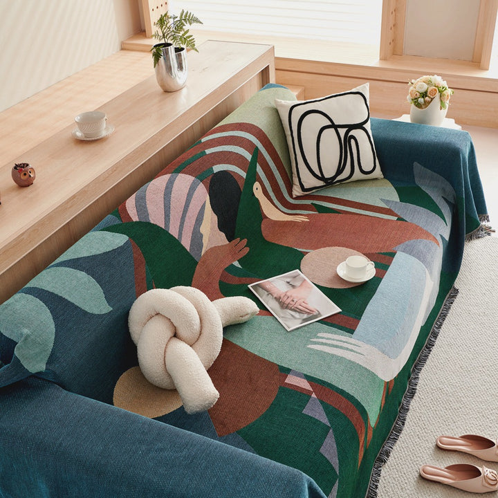 Artistic Geometric Design Throw Blanket
