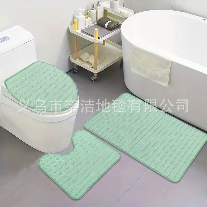 Soft Plush Toilet and Bath Mat Set Kalsten