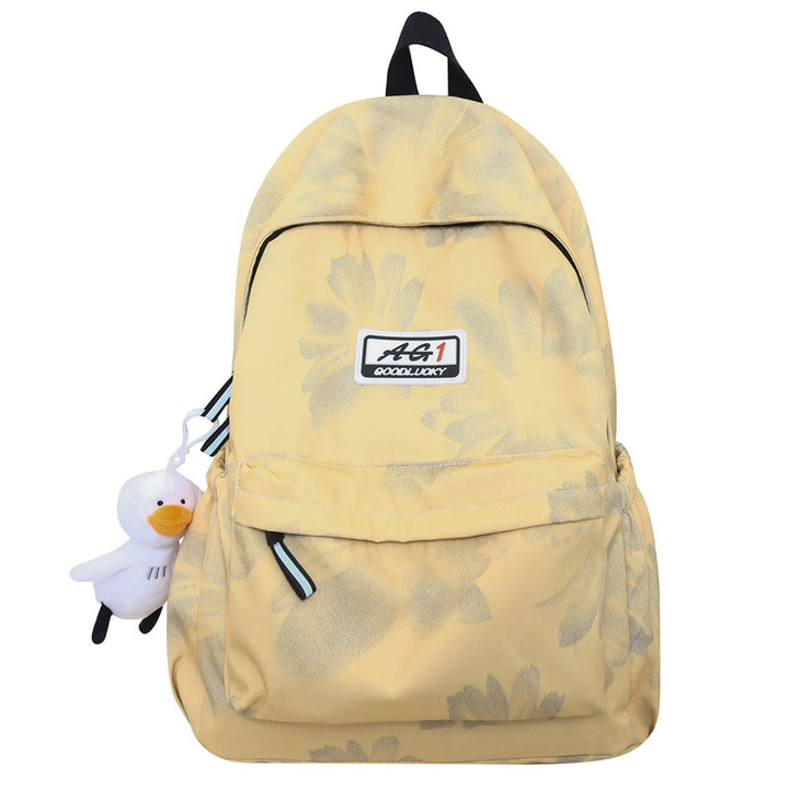 Playful Floral Print Backpack