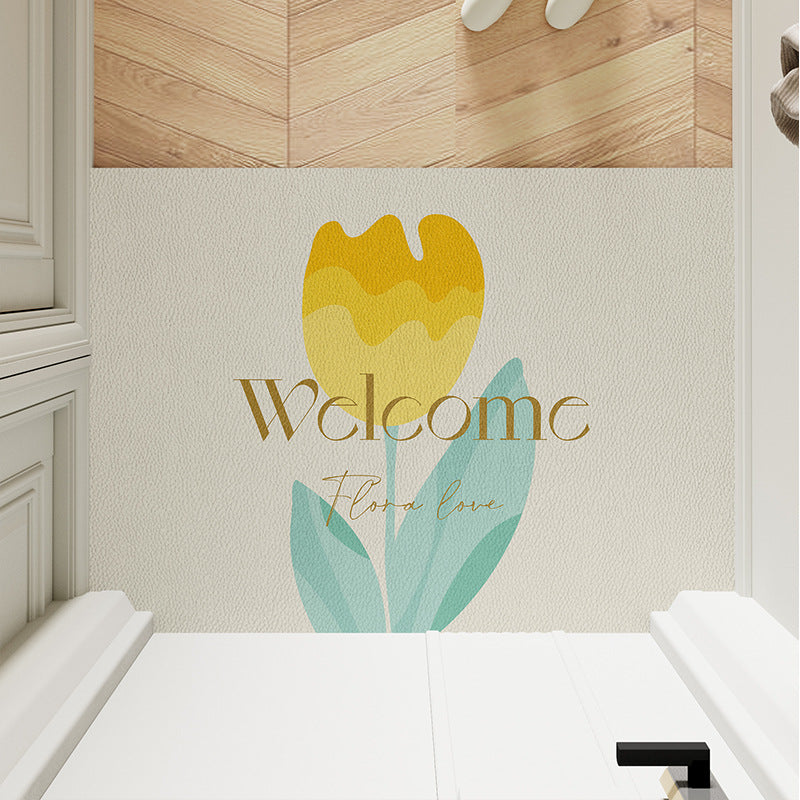 Decorative Floral Welcome Mat Kalsten